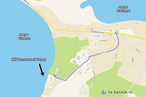 Банное на карте