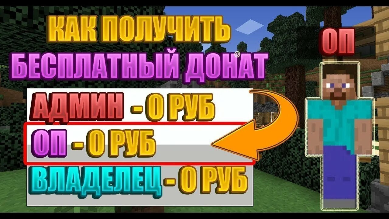 Как получить бесплатный донат в майнкрафт на любом сервере. Бесплатный донат. Как получить на любом сервере