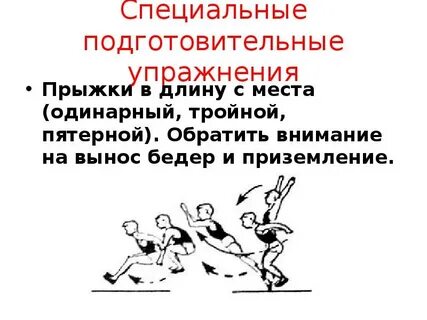 Правила выполнения прыжка в длину с места