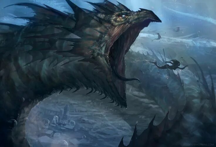 Leviathan - Wikipedia, the free encyclopedia Mythical creatures art, Mythical cr