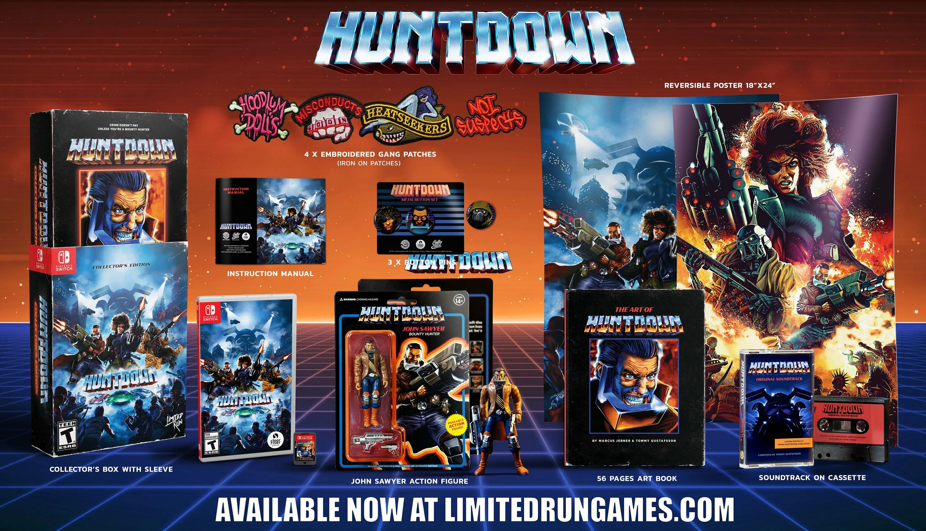 Limit run game. Huntdown игра 2020. Huntdown Collectors Edition. Лимитед РАН геймс. Nintendo Switch игры.