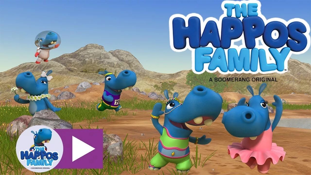 Семейка бегемотов boomerang. The happos family семейка. The happos family семейка. The hippos family киндер. Хэппи хиппо киндер бегемотики.