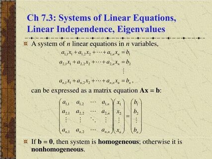 Linear systems