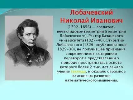 Открытия лобачевского в математике
