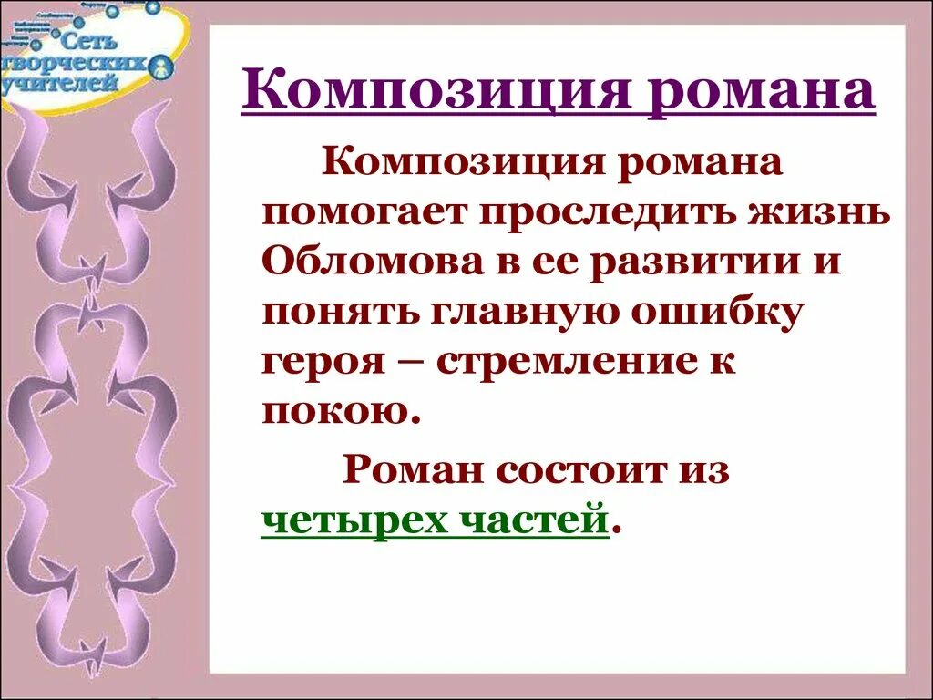 Ошибки героев в произведениях. Композиция произведения Обломов.