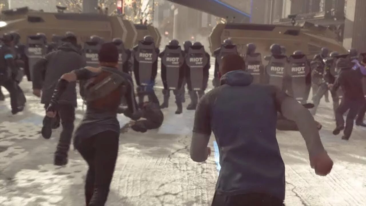 Марш андроидов. Detroit солдаты. детройт митинг. маркус атакует сват детройт. марш андроидов детройт.