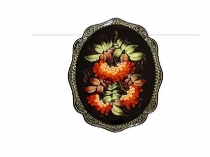 Искусство жостова выполняем аппликацию