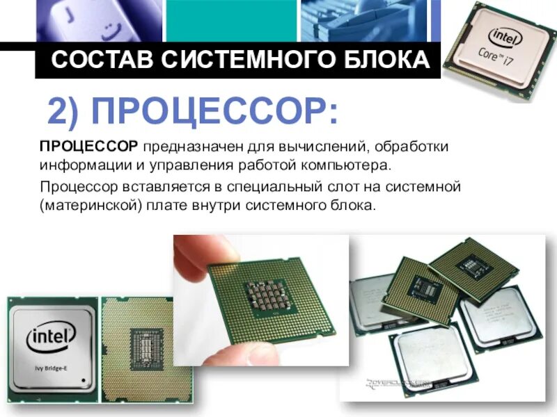 Процессор предназначен для. Состав компьютерного процессора. из чего состоит процессор. процессор в системном блоке.