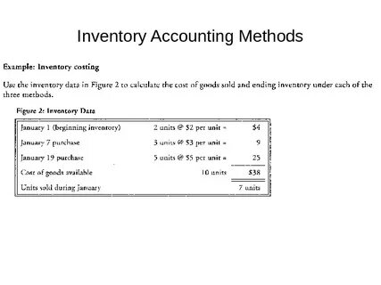 Accounting methods