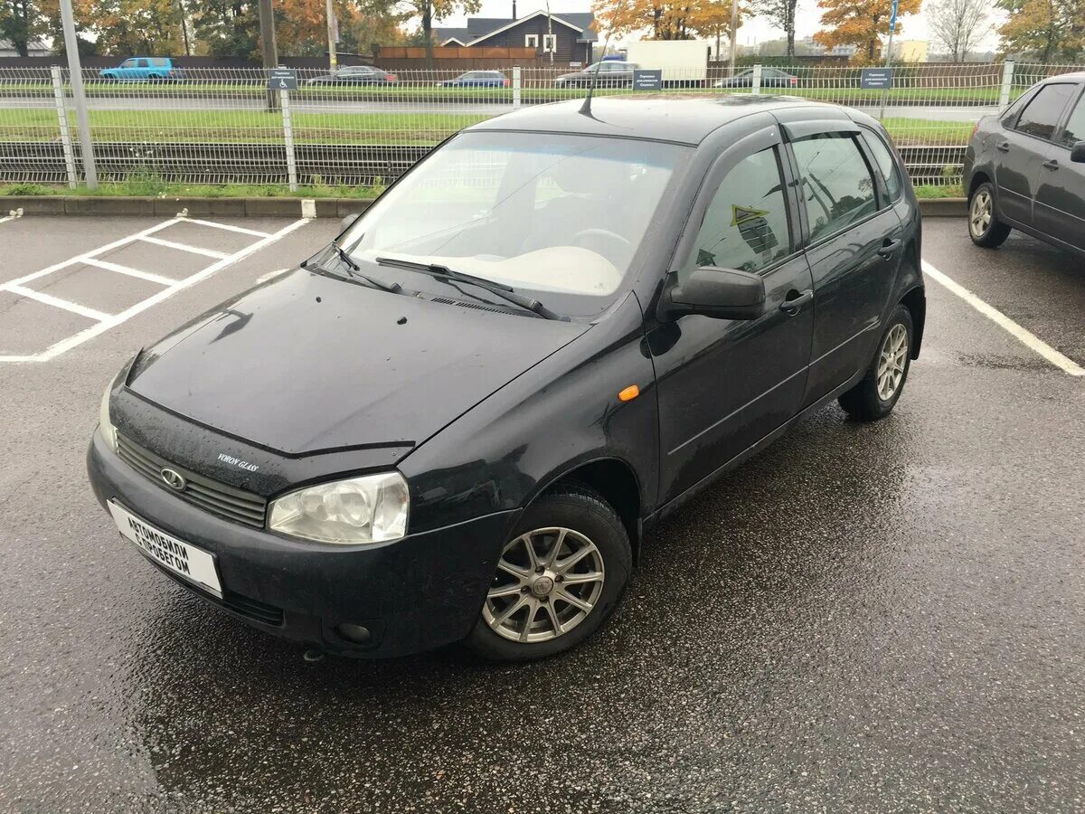 Купить б/у Lada (ВАЗ) Kalina I 1.4 MT (89 л.с.) бензин механика в Курске: чёрный