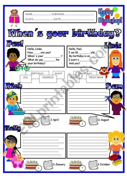 Date of birthday. When is your Birthday Worksheets. When your Birthday. День рождения Worksheets. When is your Birthday.