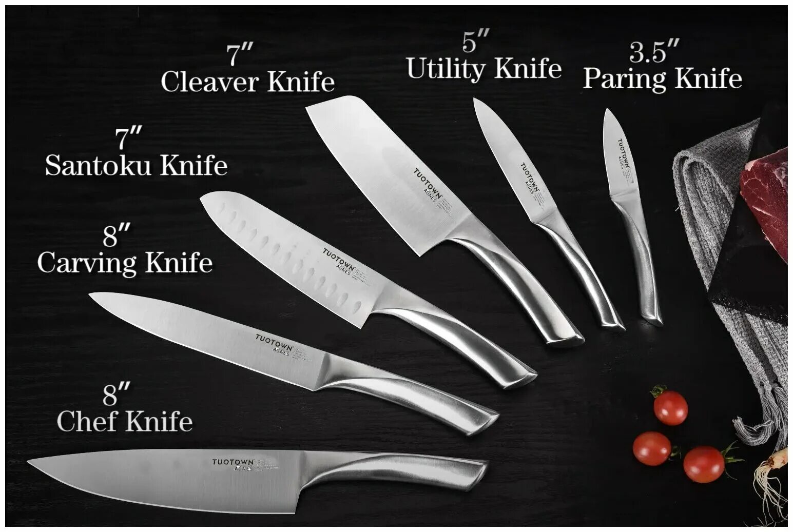 Кухонные ножи tuotown. Нож сантоку TUOTOWN. TUOTOWN ножи кухонные. Сицилийский нож. Кухонный нож TUOTOWN для хлеба.