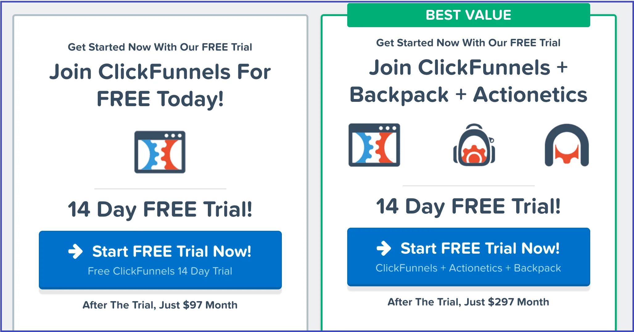 Start trial. Clickfunnels. Kat Funnell Plus.