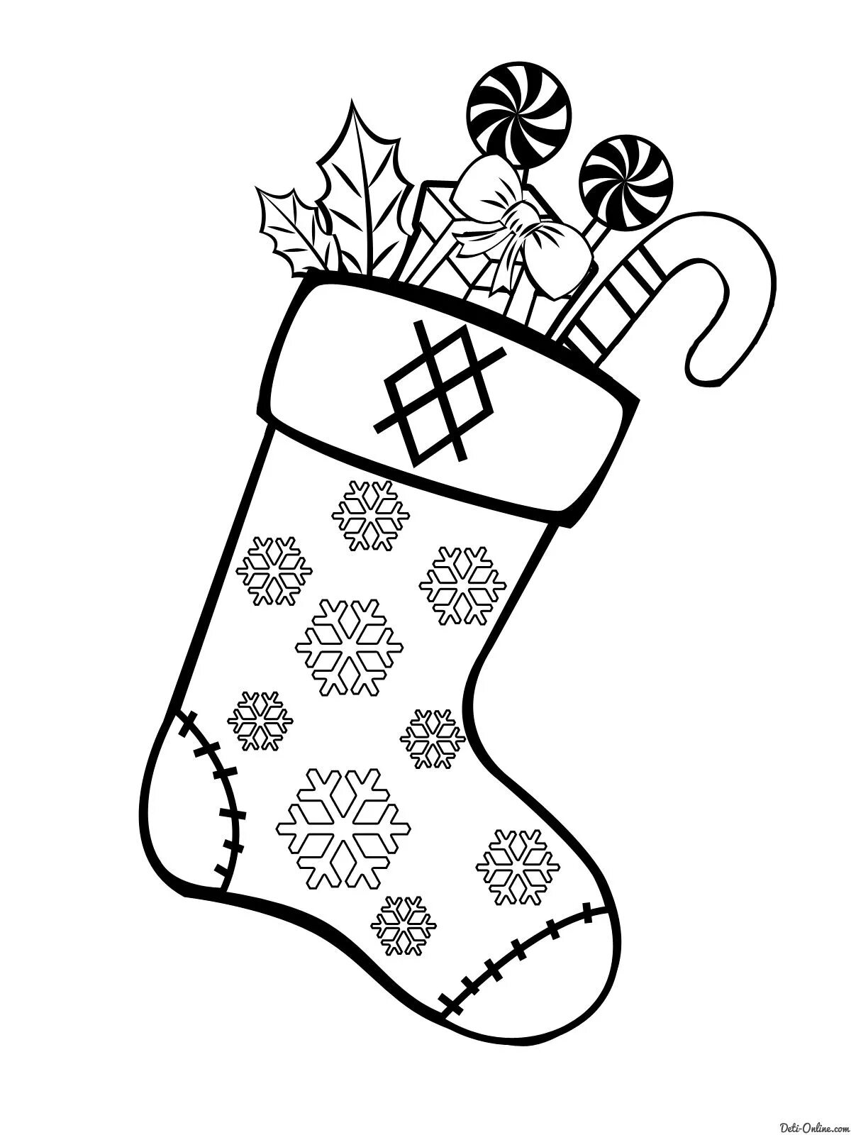 Black And White Christmas Stocking Clipart ClipartFest Christmas stocking templa