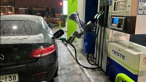 A robotic fuel system developed by Danish company Autofuel, similar to the ...