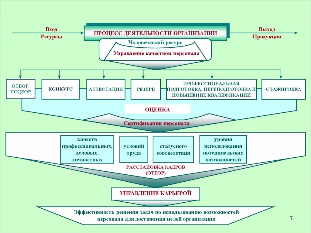Что входит в организацию работы