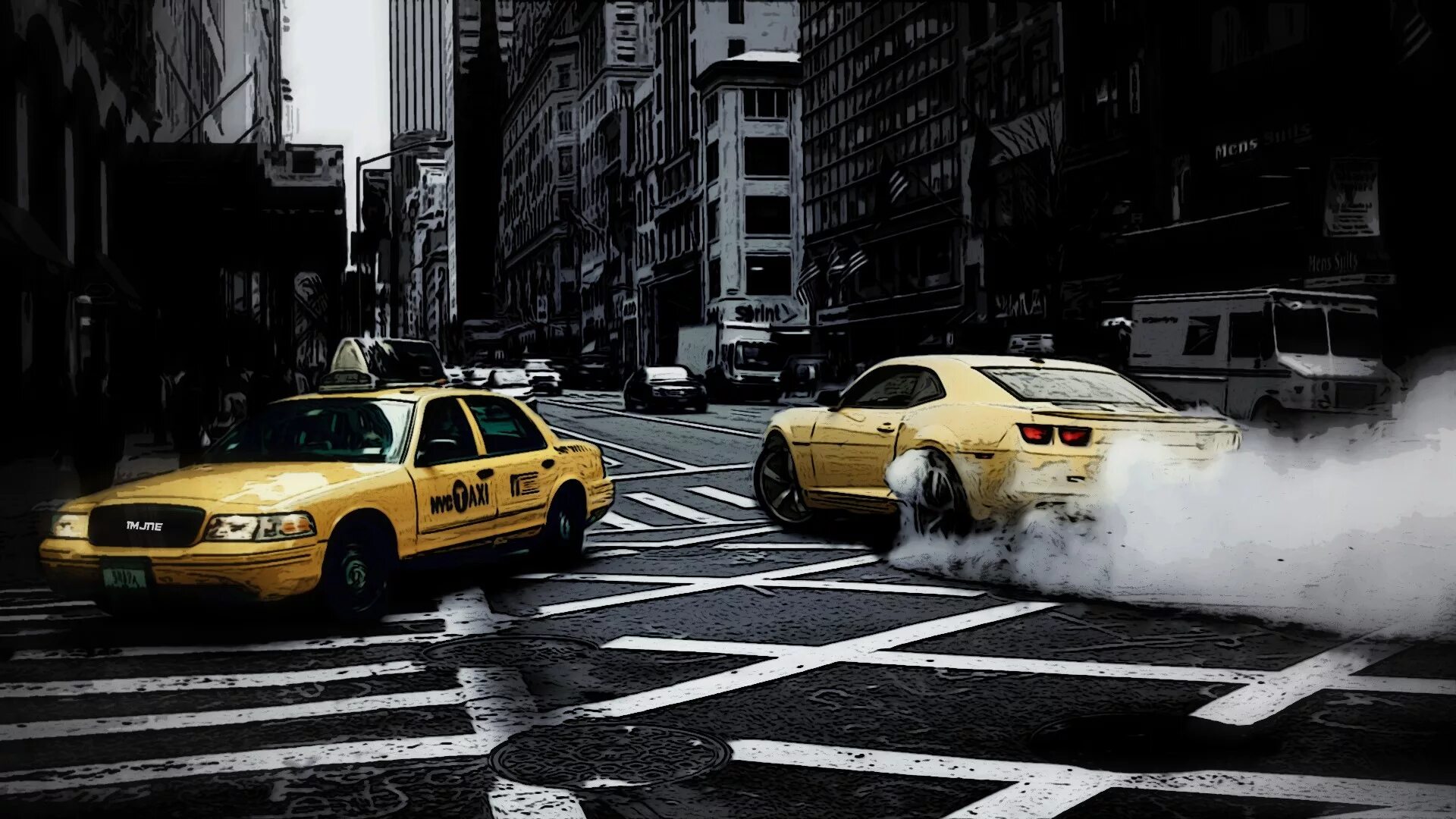 Таксопарк в Нью-Йорке. Дрифт в Нью-Йорке. Нью-Йоркское такси / Taxi.. Tomorrow they to new york