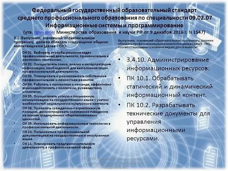 Специальность спо программирование в компьютерных системах. Фгос спо информационные системы и программирование. Информационные системы и программирование специальность. 02. Фгос спо информационные системы и программирование.
