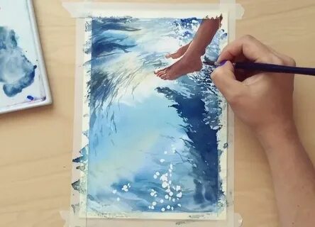 Дали рисует в воде