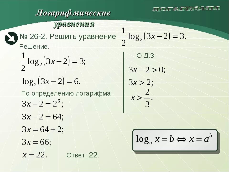 Найдите корень уравнения логарифм 2. Уравнения с логарифмами примеры и решения. Как решать уравнения с логарифмами. Как решать уравнения с лого. Решение уравнений с логарифмами.