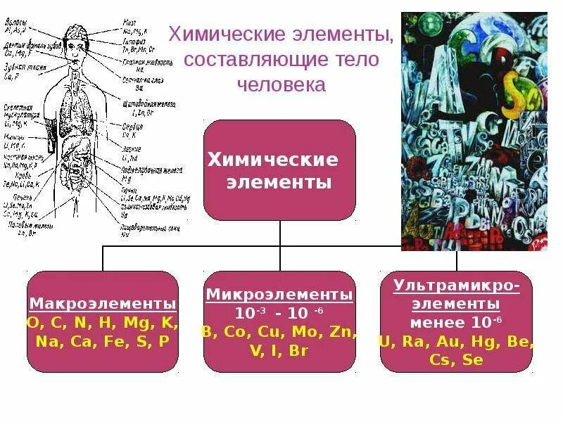 Значение химических элементов в природе