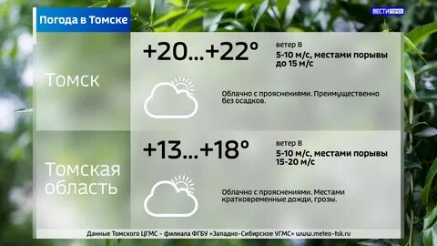 Погода гидрометцентра на неделю томск