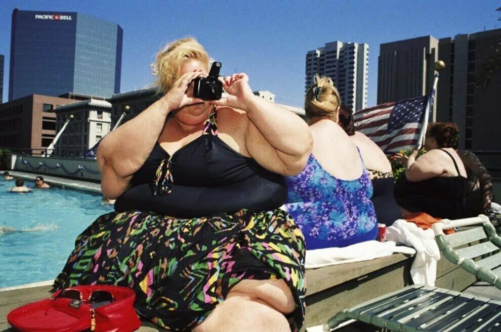 Американская тетка. Американские жирные женщины. Толстяки в Америке.