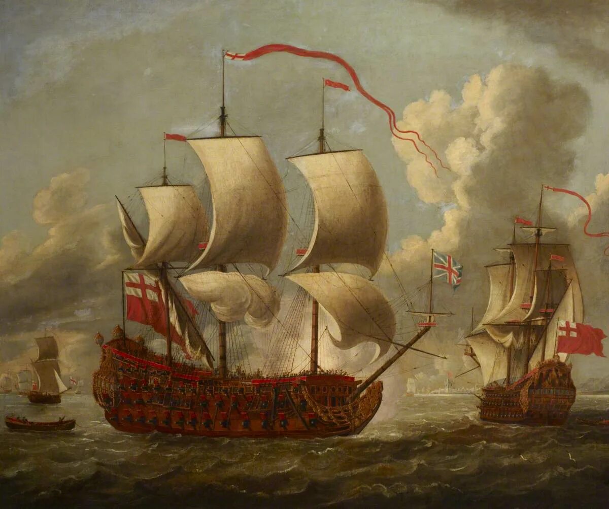 First rate. Isaac Sailmaker. СУВЕРЕН морей корабль 17 век. HMS Solebay. Isaac Luttichuys художник.