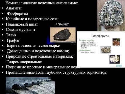 Какие минеральные ресурсы относятся к нерудным