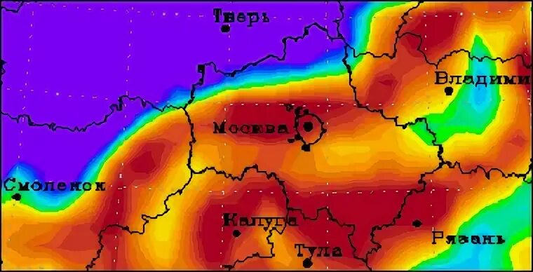 Карта погоды москвы грозы