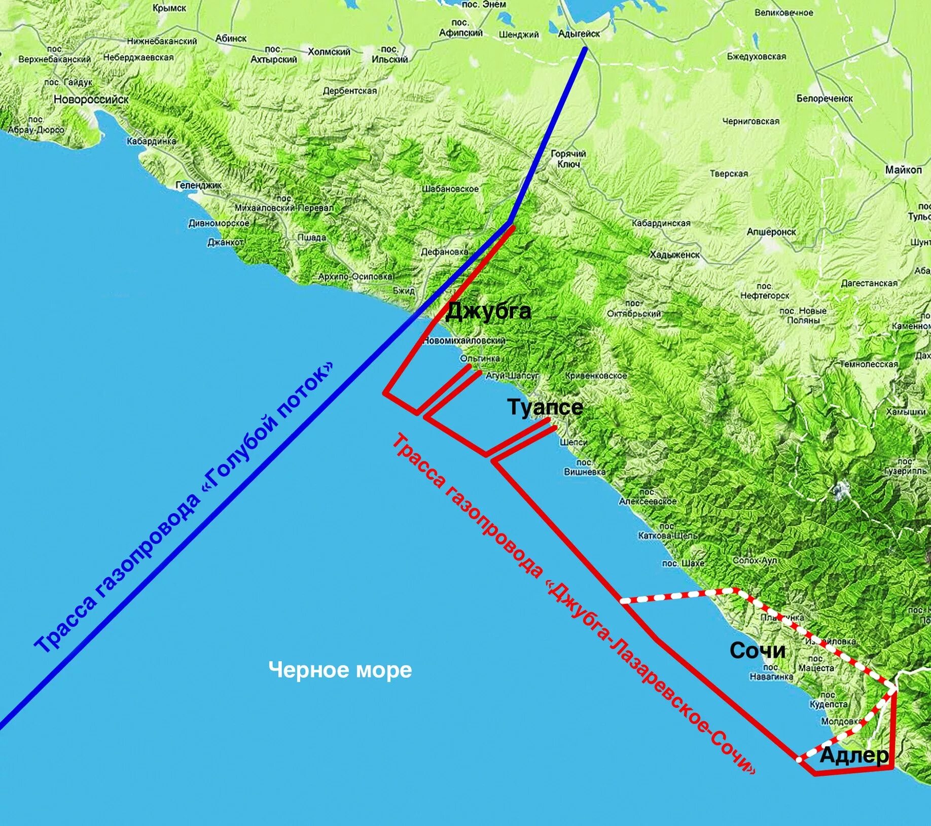 Джубга показать на карте. Побережье чёрного моря от Джубги до Сочи карта. Джубга Сочи карта побережья. Джубга на карте Черноморского побережья. Джубга газопровод.