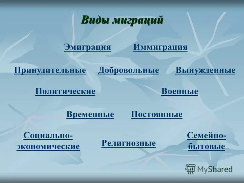 Миграция и ее виды. Виды эмиграции. Миграция эмиграция иммиграция. Типы миграции. Виды миграции вынужденная.