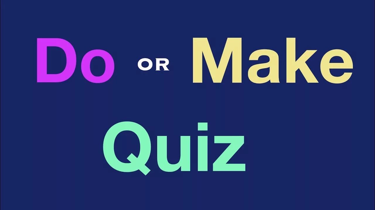 Make a quiz