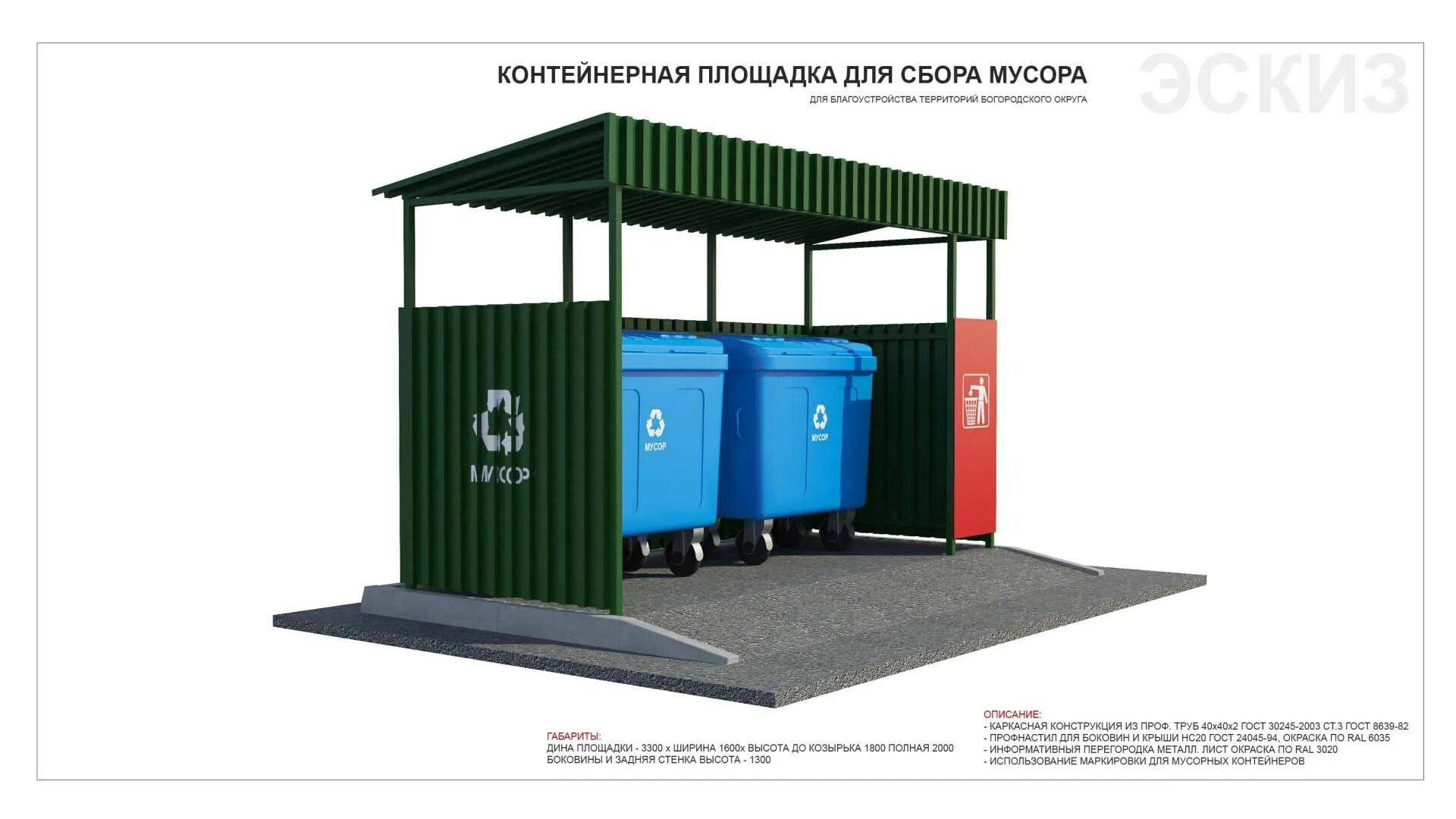 Площадь контейнерных площадок