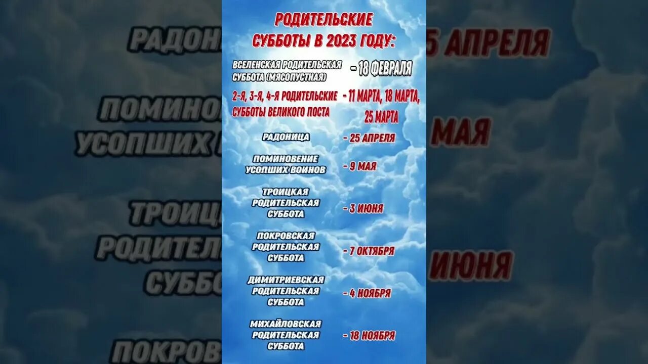 Когда будет родительское в 2024. Родительские субботы в 2021 году. Родительские субботы в 2024 году. Когда родительские субботы в 2024 году у православных в России.