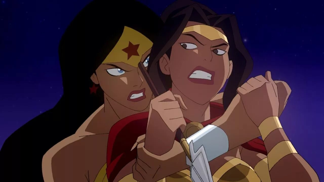 Justice 7. Justice League crisis on two Earths Wonder woman. Гиганта лига справедливости.