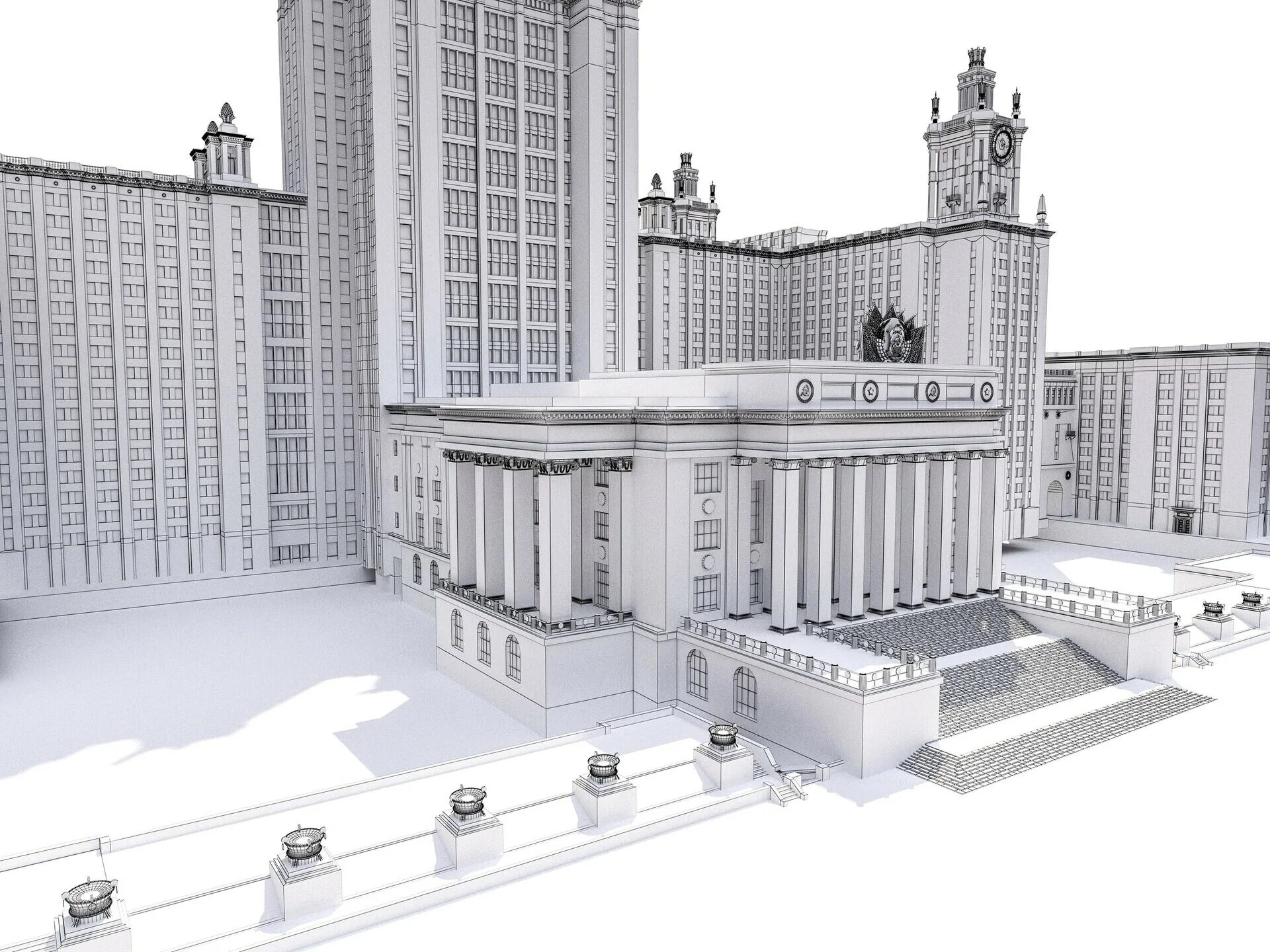 МГУ модель 3д Москва. Сталинские высотки МГУ. Сталинская высотка МГУ 3d модель. Главное здание МГУ 3d. Зд здания