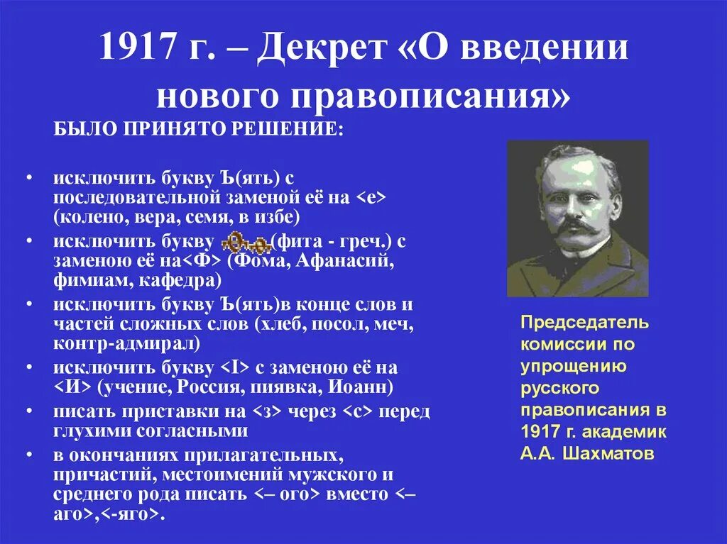 Слова новой орфографии. Декрет о введении нового правописания 1917. Декрет о введении новой орфографии 1918 года. Декрет о новой орфографии. История реформ русской орфографии.