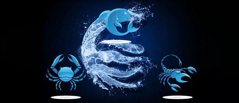 Зз водной стихии. Вода: рак, Скорпион, рыбы.. Знак скорпиона стихия вода. Водные знаки зодиака. Знак зодиака рыба стихия воды.