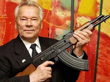 Автомат ему выдали маленький