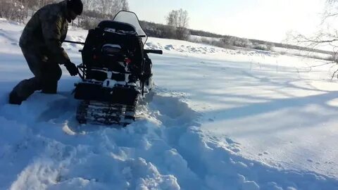 Самый проходимый снегоход по глубокому