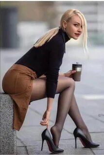 Pantyhose mini skirt.