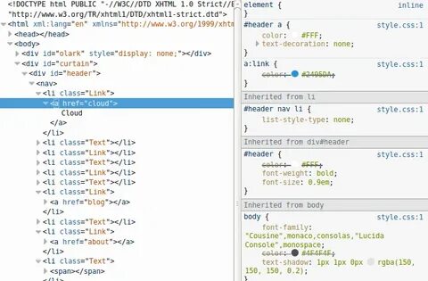 Id header html