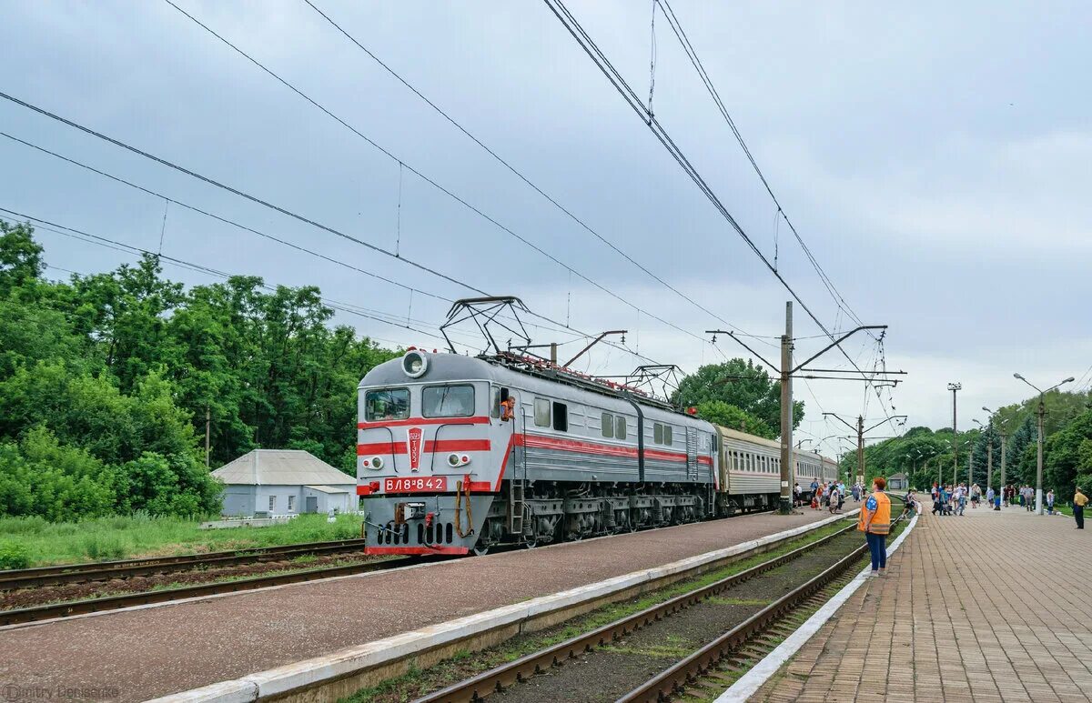 Депо Ясиноватая. ГУП ДНР Донецкая железная дорога. Поезд 603/604 Луганск Ясиноватая. Вл8-776.