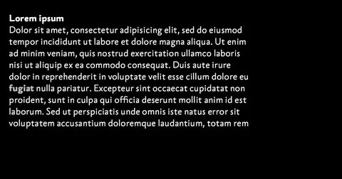 Цвет текста на черном фоне