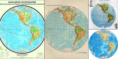 карта западного полушария