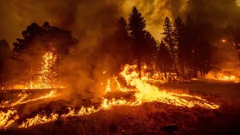 Fire spreading all around