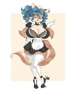 carmelita fox, maid, maid costume, dullvivid, sly cooper (series) .