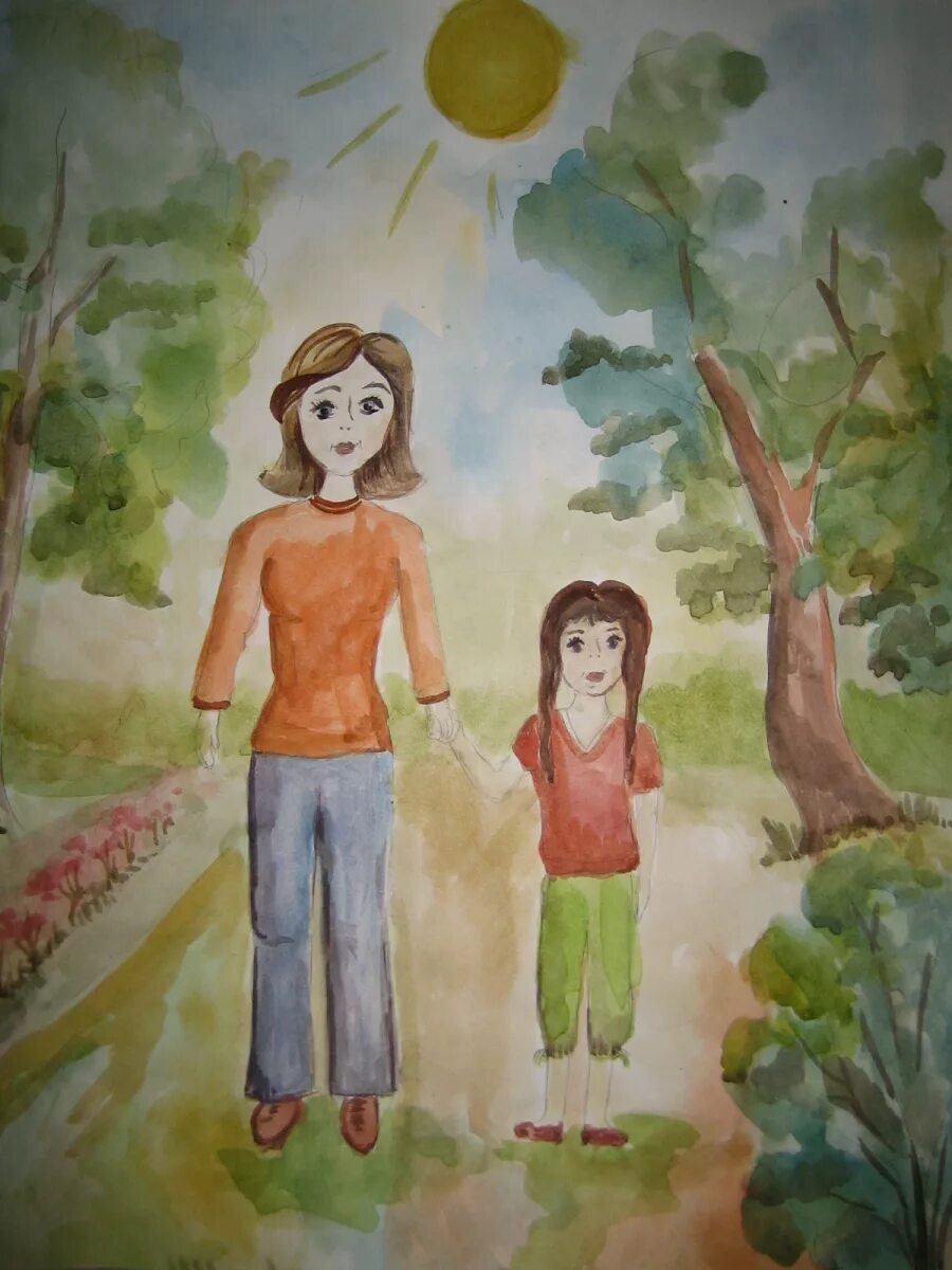 Рисунок мама с ребенком 4 класс. Рисунок на тему семья. Детские рисунки. Детские рисунки на тему. Рисунок моя семья.