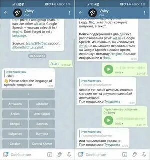 Перевести голосовое в текст телеграмм бот